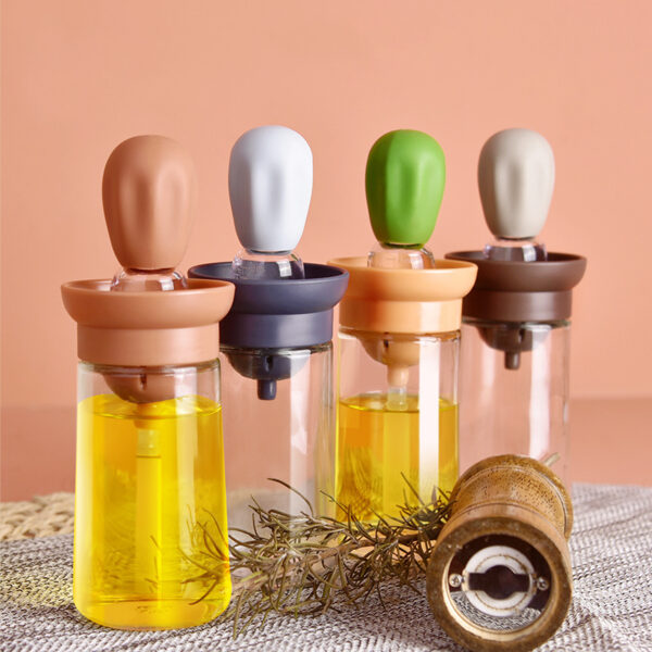 Creative Silicone Brush Head Brush Oil Bottle Kitchen High Temperature Resistant Press Type Oil Metering Oil Bottle - Image 6