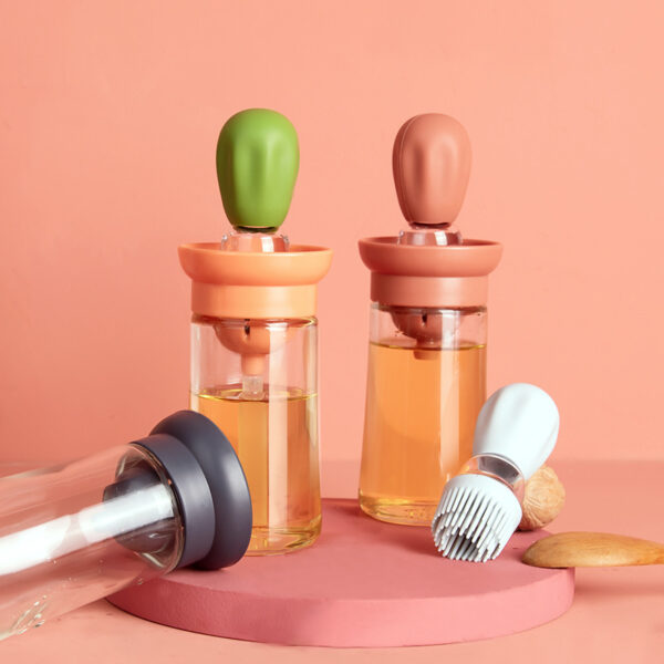 Creative Silicone Brush Head Brush Oil Bottle Kitchen High Temperature Resistant Press Type Oil Metering Oil Bottle - Image 8