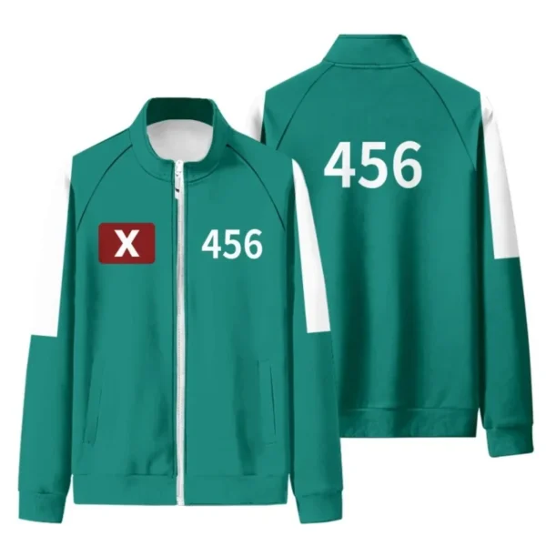 Calamari Games Disguise Seong Gi-hun Cosplay Costume 456 222 Tracksuit Halloween Carnival Party Clothes for Men Women Sweatshirt - Image 2
