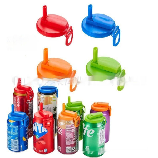 Soda Can Lid Straw Soda Can Lid Cola Cans Cup Lid Reusable Can Stopper For Soda Beer Drinks Juice Coke Beverage Cap Fits Standard Coke Can - Image 8