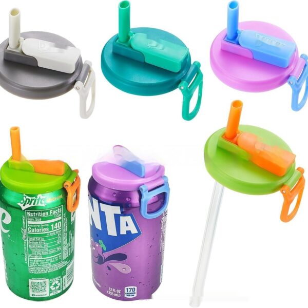 Soda Can Lid Straw Soda Can Lid Cola Cans Cup Lid Reusable Can Stopper For Soda Beer Drinks Juice Coke Beverage Cap Fits Standard Coke Can - Image 7